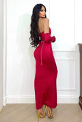 Completo body e gonna rosso