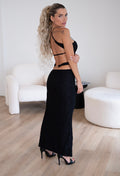 Abito in pizzo nero corpetto a cuore