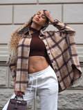 Giaccone in tweed Camel
