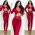 Completo top e pantalone rosso