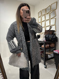Cardigan lungo con polsino