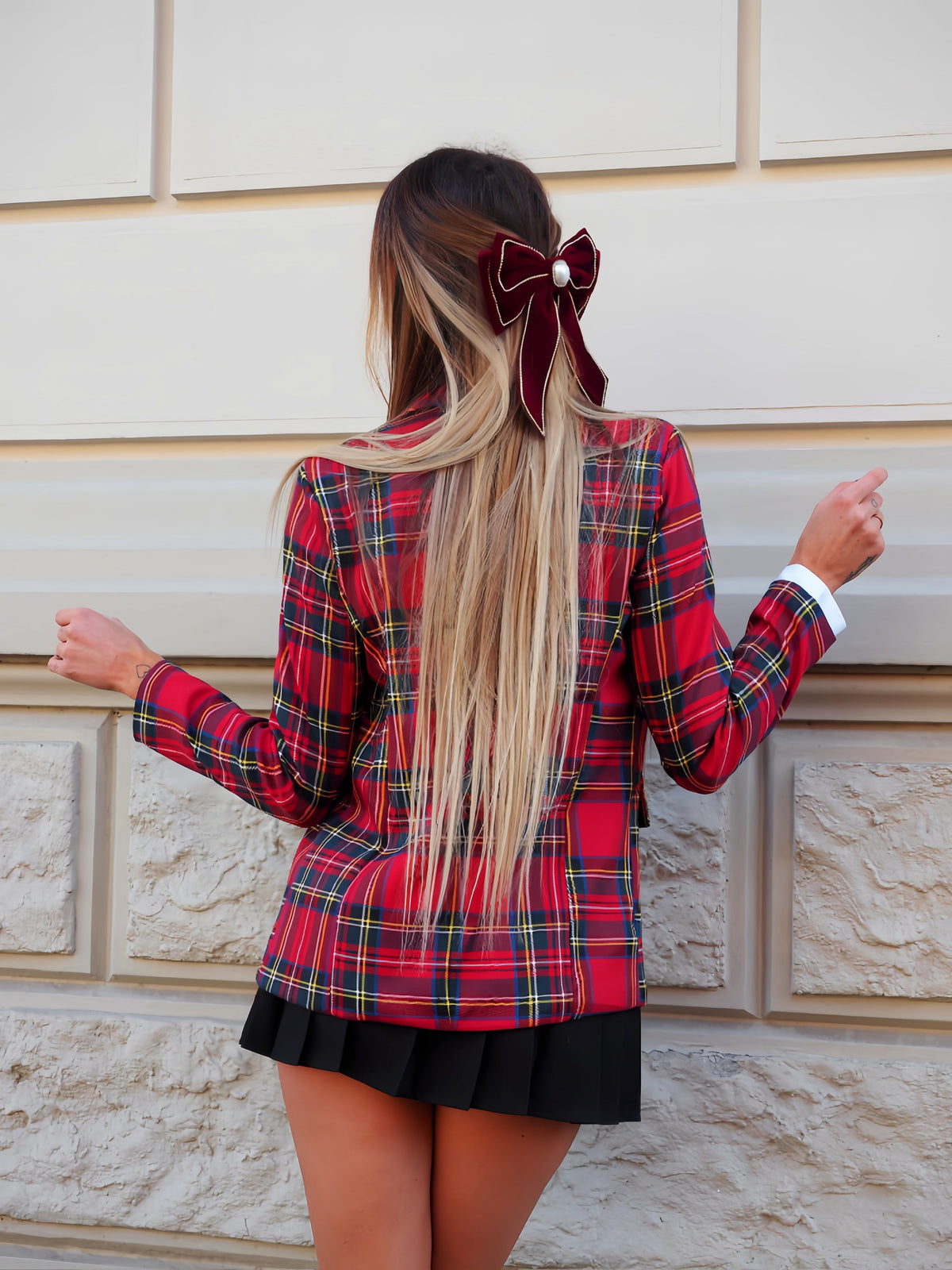Fiocco per capelli con perla e strass