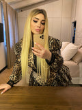 Extension 7 clip liscia biondo platino