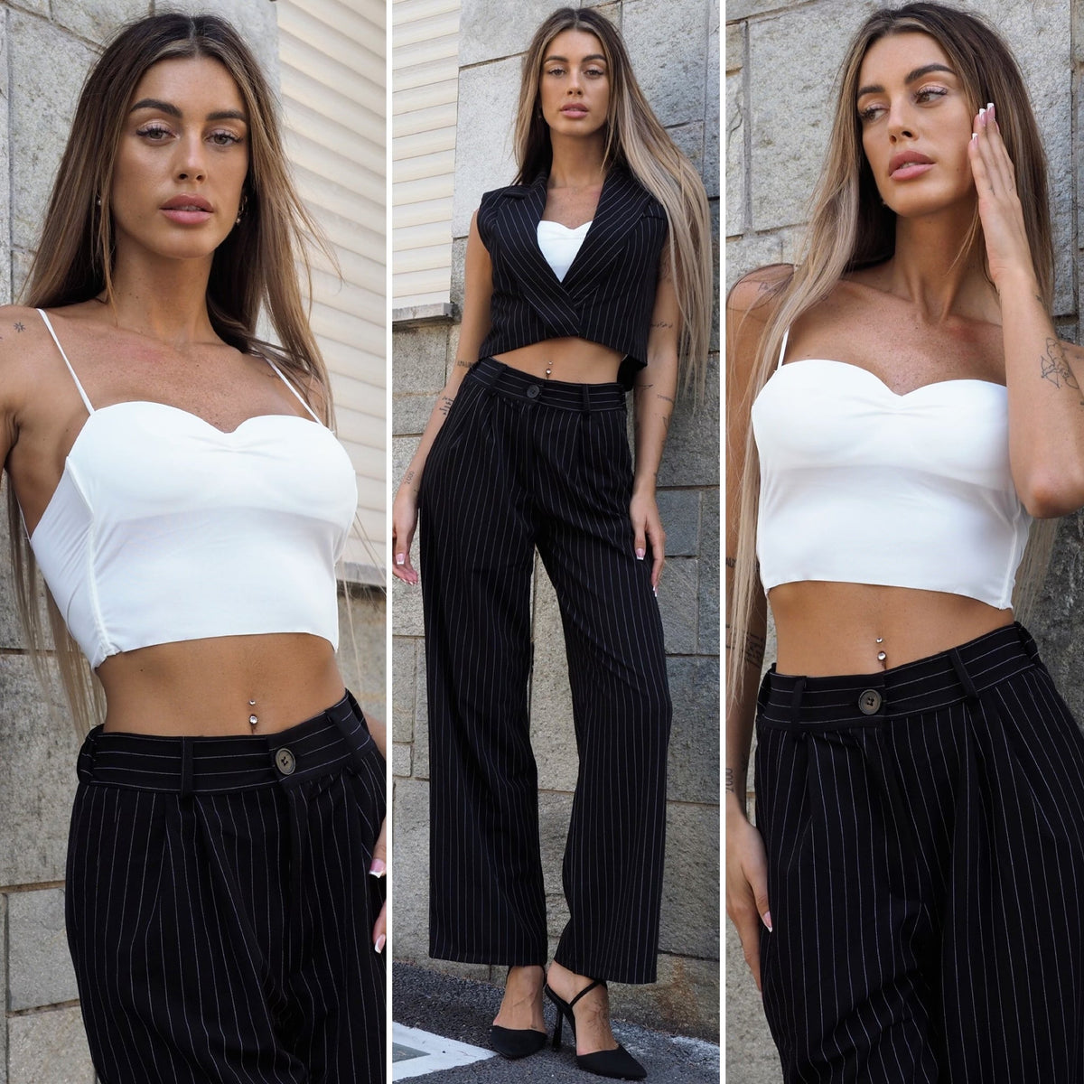 Top basic bianco