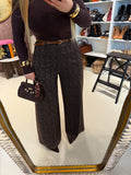 Pantalone city scuro con cinturina