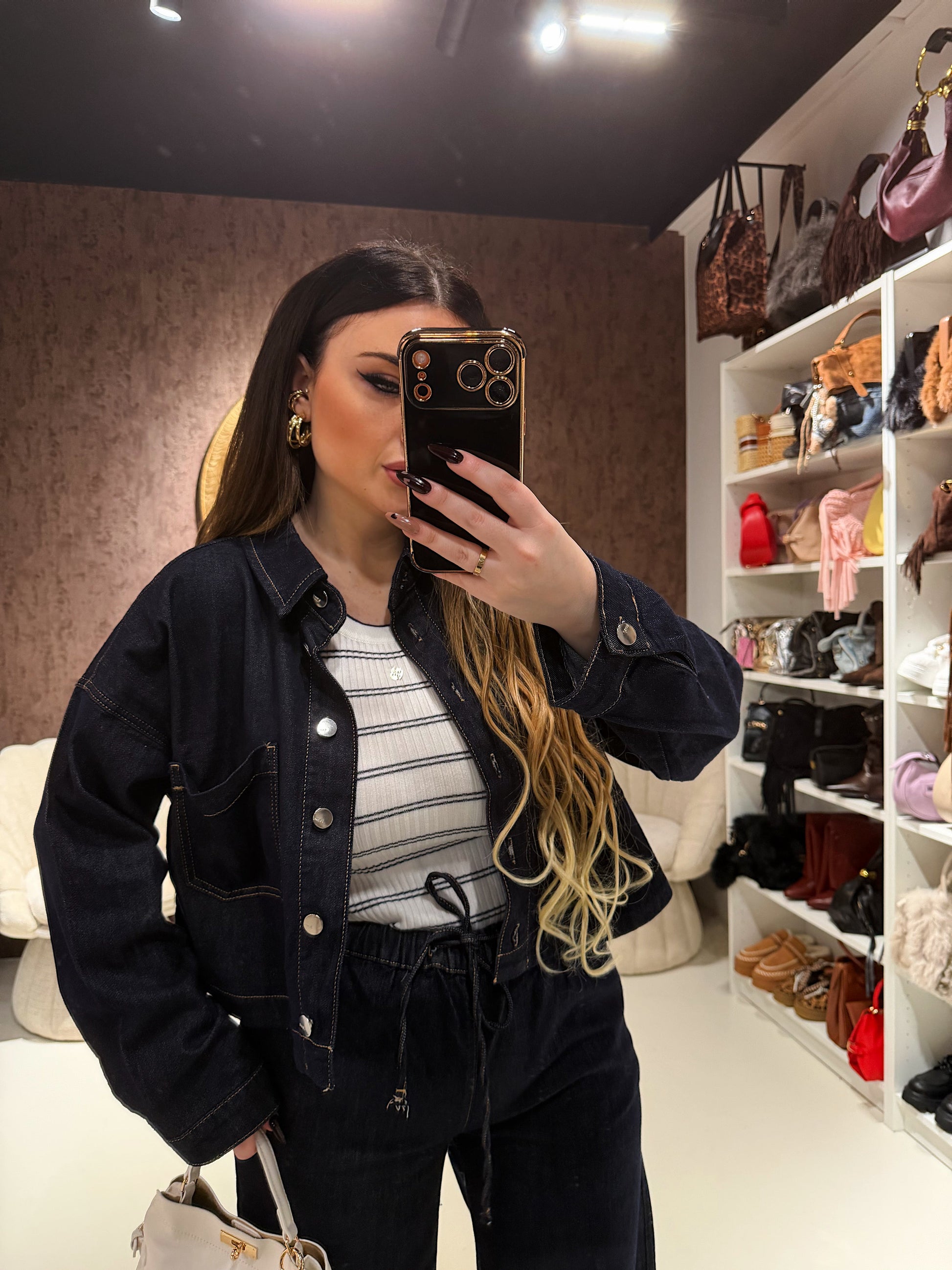 Completo Elastic Denim scuro