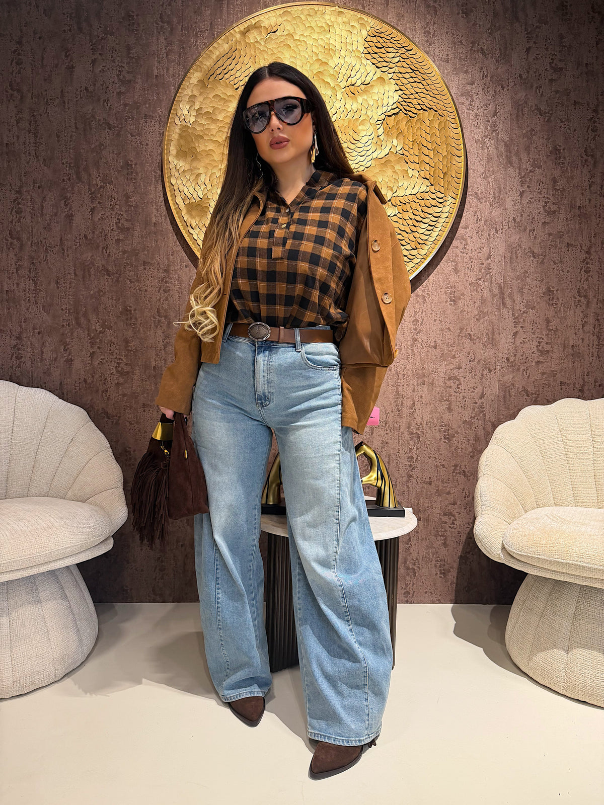 Jeans Vintage con Cintura western