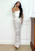 Abito in pizzo bianco con body