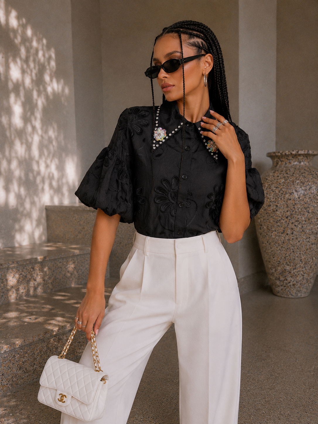 Camicia Ricamata Jewel