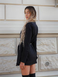 Abito a blazer con laccio argento