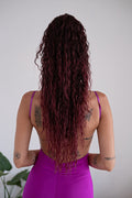 Coda #T1b-BURG riccia con Coulisse Rosso