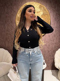 Maglioncino con perle e pizzo