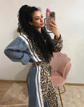 Set felpa e pantalone animalier jeans
