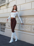 Maglioncino choker bianco