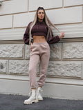 Felpa crop choco con lacci