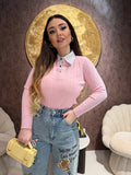 Maglia con colletto a camicia 2 colori