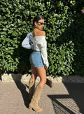 Gonna cargo in jeans con tasche