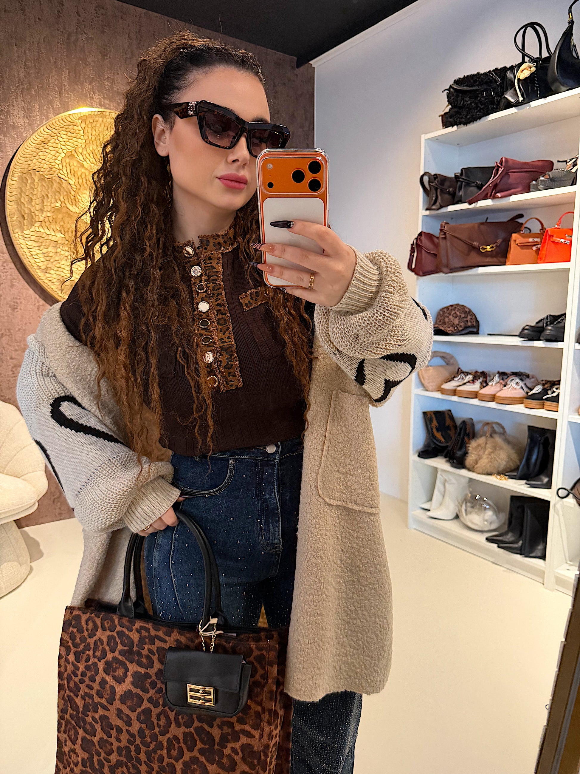 Maglioncino con dettaglio animalier