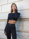 Completo top e pantalone sportivo nero