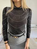 Blusa in velo con strass