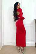 Completo top gonna rosso