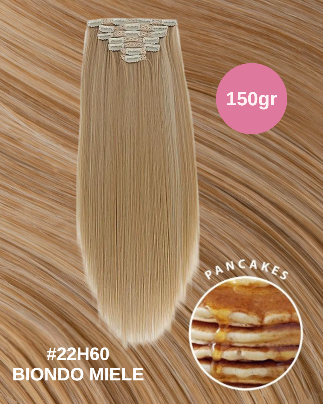 Extension 150gr 7 clip Biondo Miele #22H60 60cm