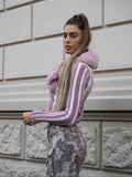 Maglione con pelliccia rosa