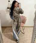 Set felpa e pantalone animalier jeans