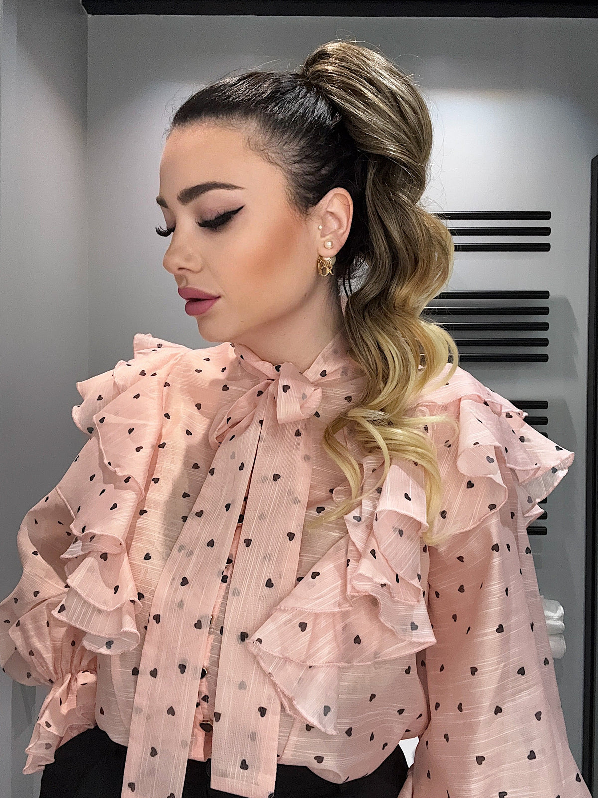 Camicia con cuoricini