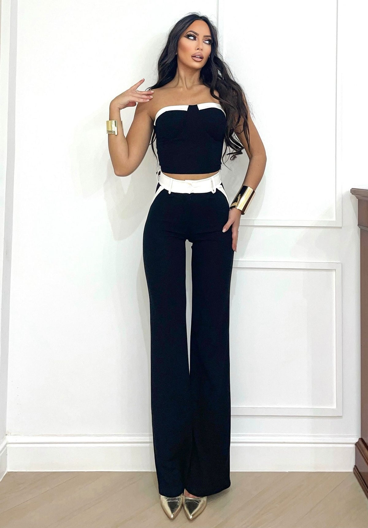 Completo top e pantalone nero