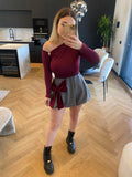 Body bordeaux dettaglio oro