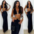 Completo top e gonna con cerchi nero