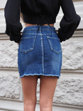 Gonna in jeans con borchie