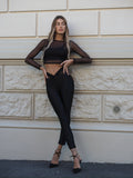Pantalone con trasparenza