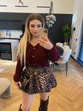 Maglioncino bordeaux con bottoni
