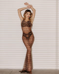 Copri costume a sirena maculato