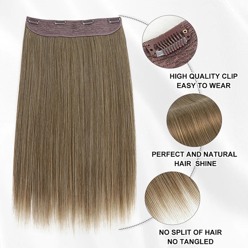 Maxi fascia castano freddo con clip