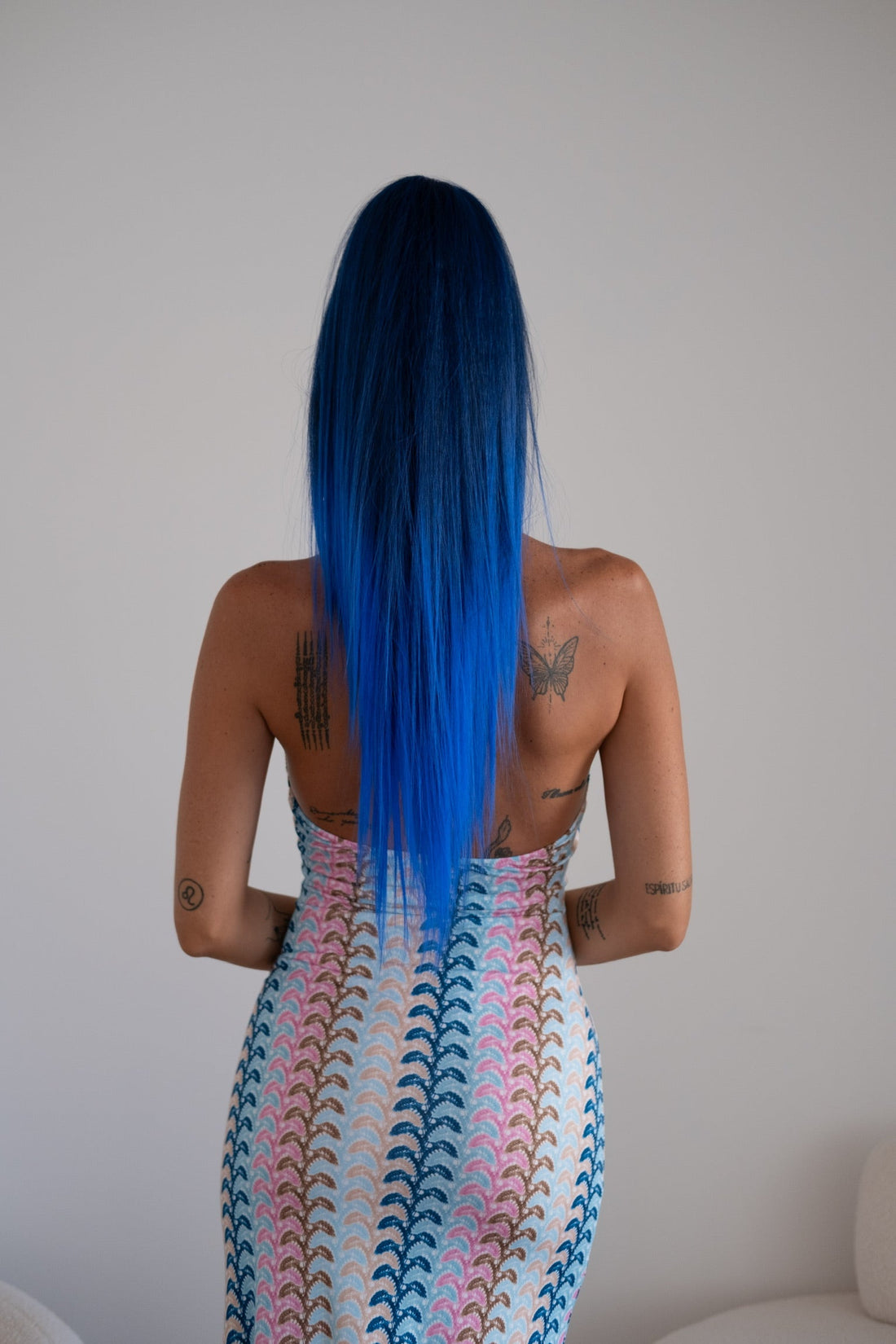 Coda #t1b/blu liscia con Coulisse Nero/Blu Degradè