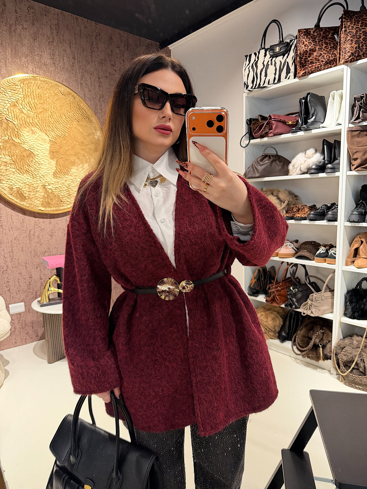 Cardigan Morbido Effetto Pelliccia
