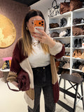 Cardigan a Blocchi 2 colori