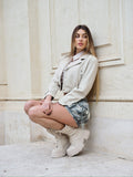 Bomber in  ecopelle beige