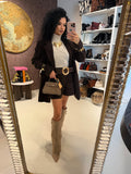 Completo choco short e giacca con tasche