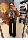 Foulard con dettaglio marrone