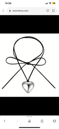 Collana con laccio e cuore