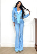 Completo giacca bustier e pantalone carta da zucchero