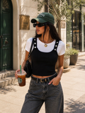 T-Shirt Urban Layer con Top Staccabile