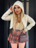Set cardigan più top panna
