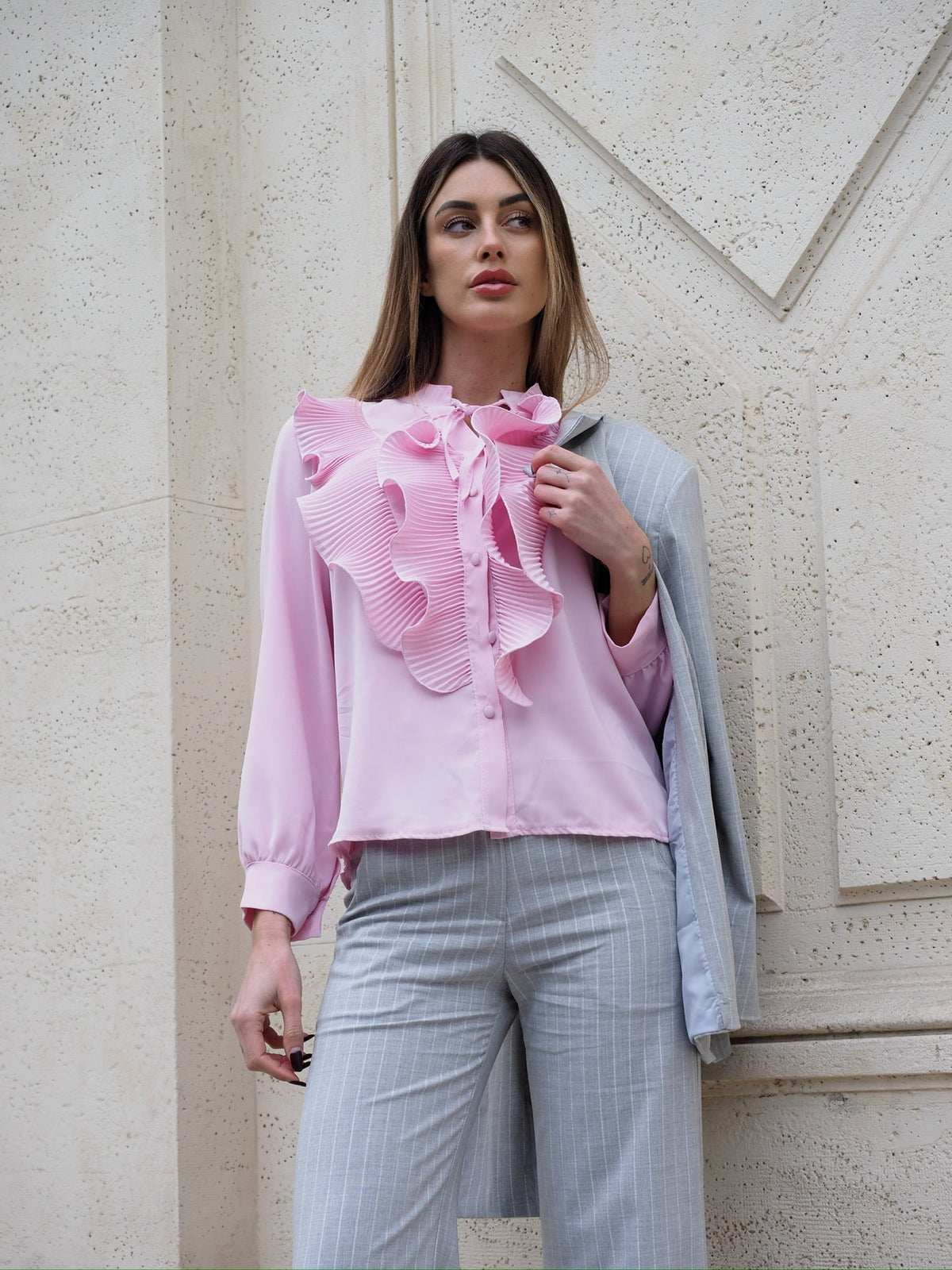 Completo gessato grigio