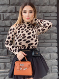 Maglioncino animalier spalle scoperte
