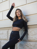 Completo top e pantalone sportivo nero